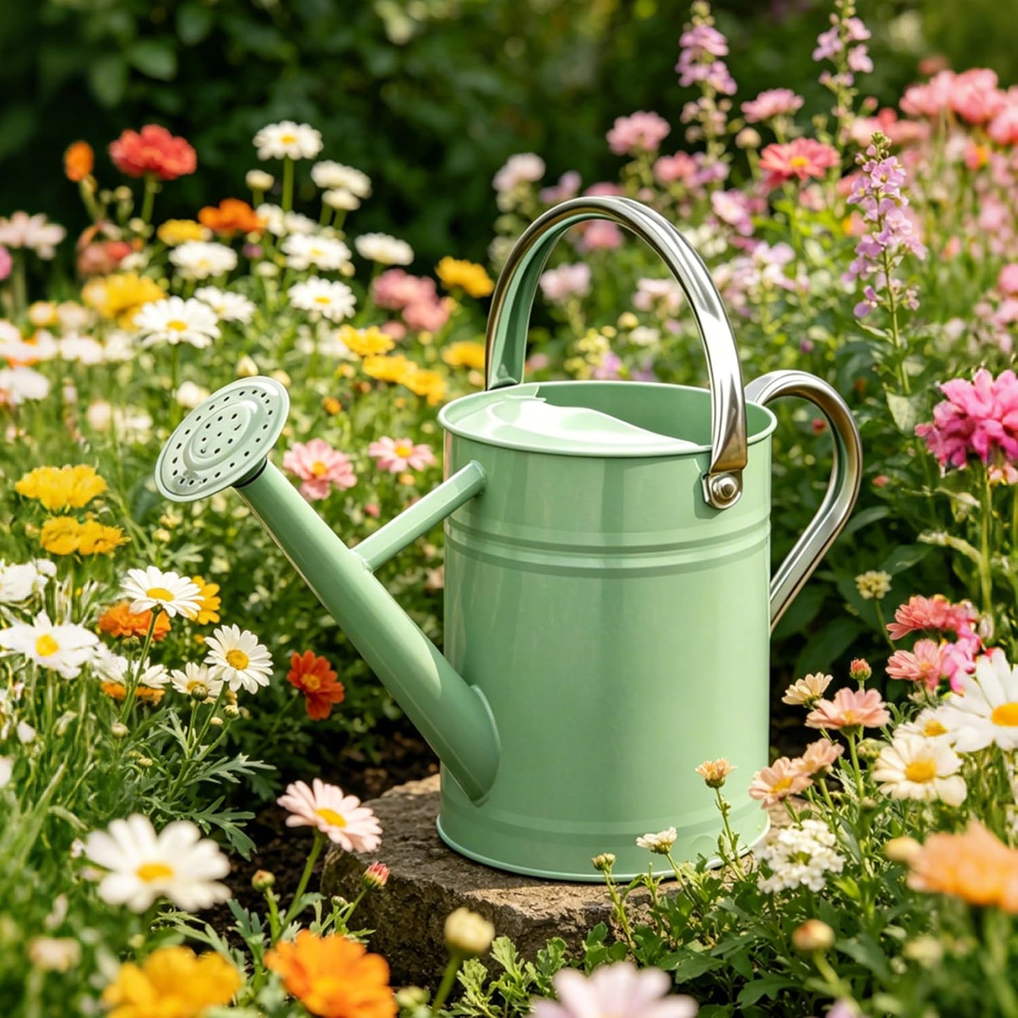 Metal Watering Can for Outdoor Plants, Watering Can Decor 1 Gallon (GB)