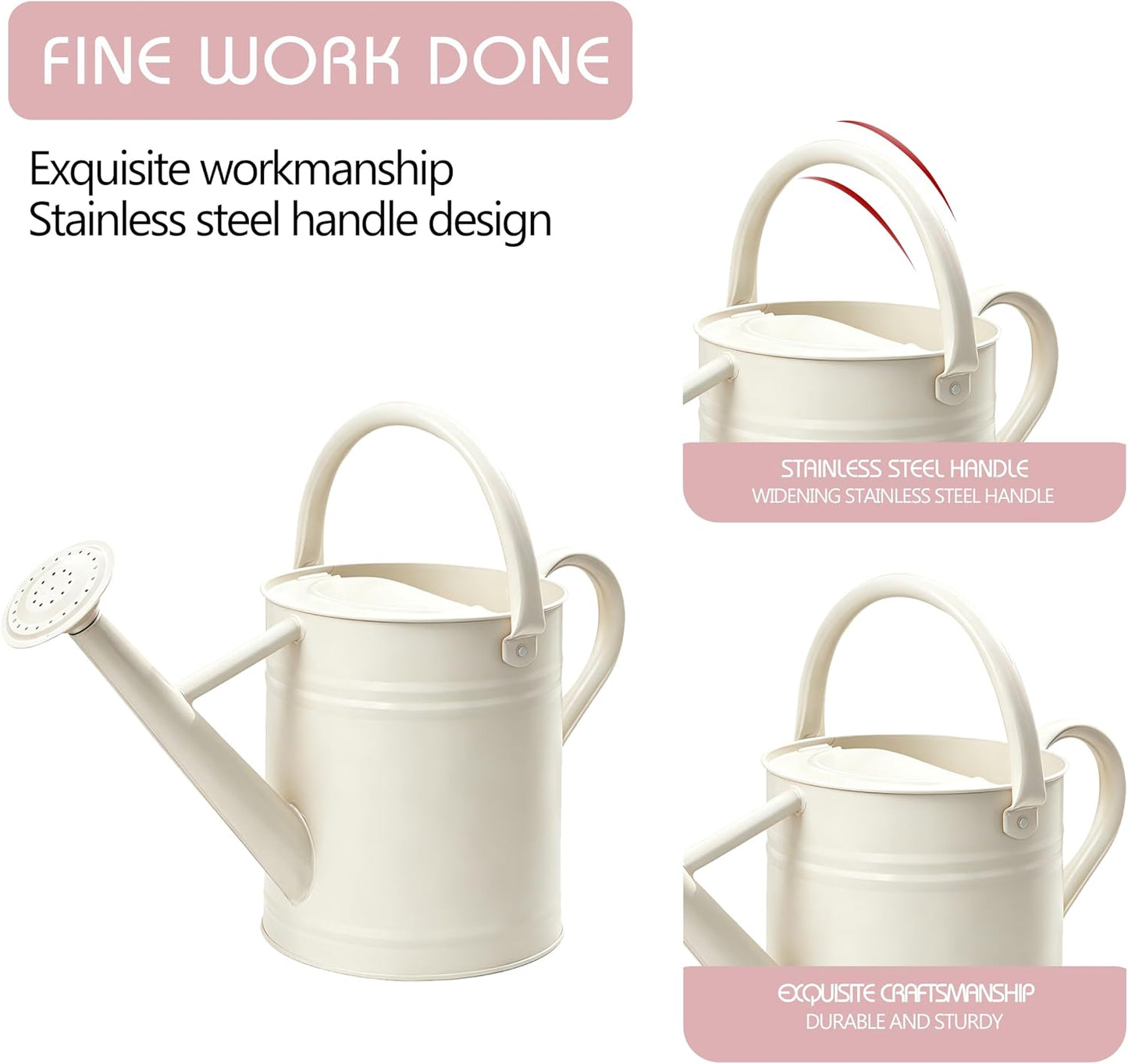Metal Watering Can for Outdoor Plants, Watering Can Decor 1 Gallon (GB)