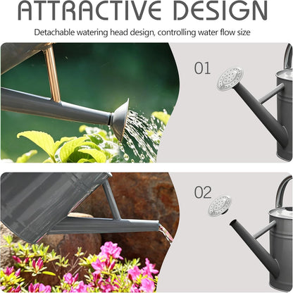 Metal Watering Can for Outdoor Plants, Watering Can Decor 1 Gallon (GB)