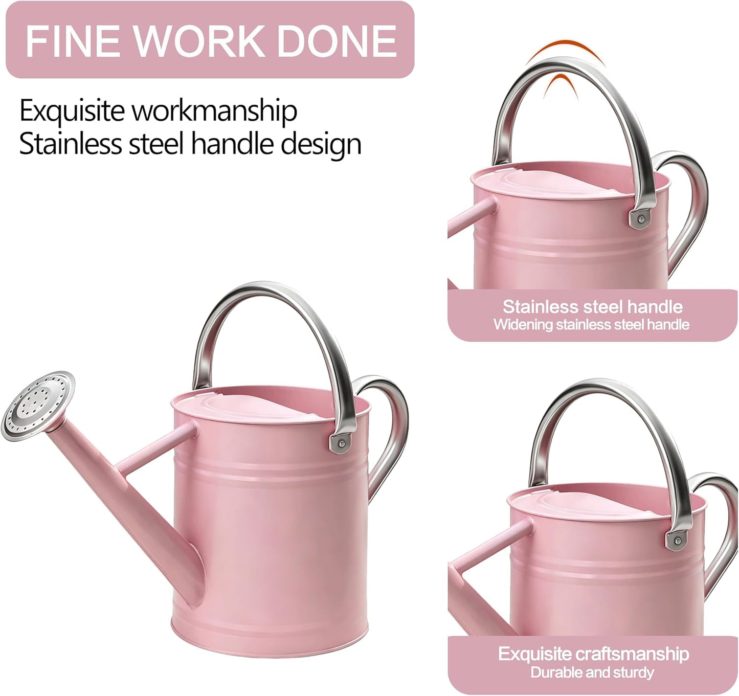 Metal Watering Can for Outdoor Plants, Watering Can Decor 1 Gallon (GB)