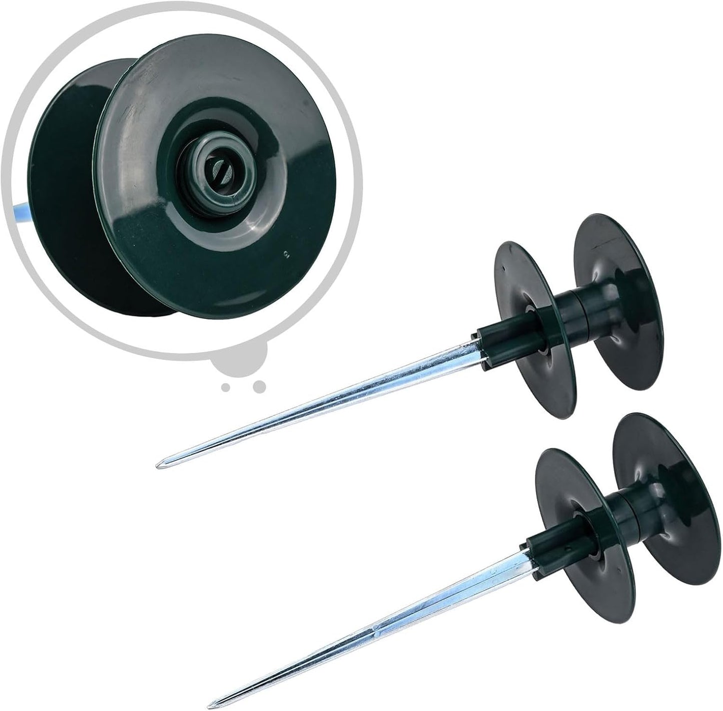 Smooth Roller Garden Hose Guide with Resin Wheel and Metal Spike for Yard Irrigation System 2 Pieces(2pcs)
