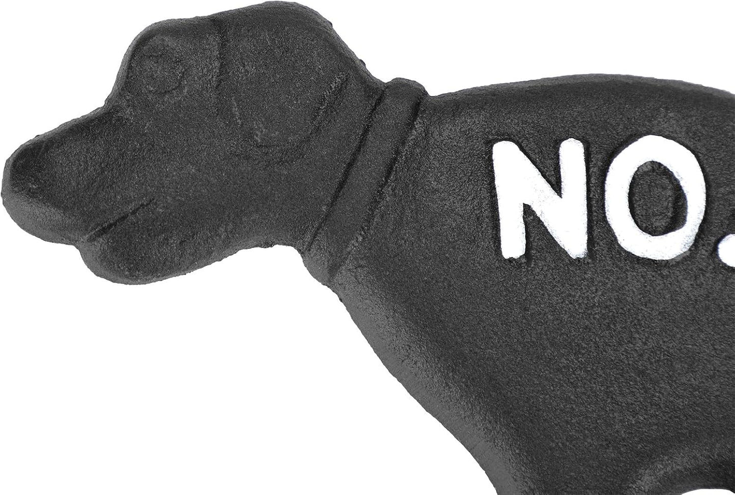 2 Pack Heavy Duty Cast Iron Dog Shaped No Pooping Yard Sign Stake