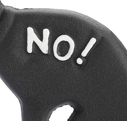 2 Pack Heavy Duty Cast Iron Dog Shaped No Pooping Yard Sign Stake