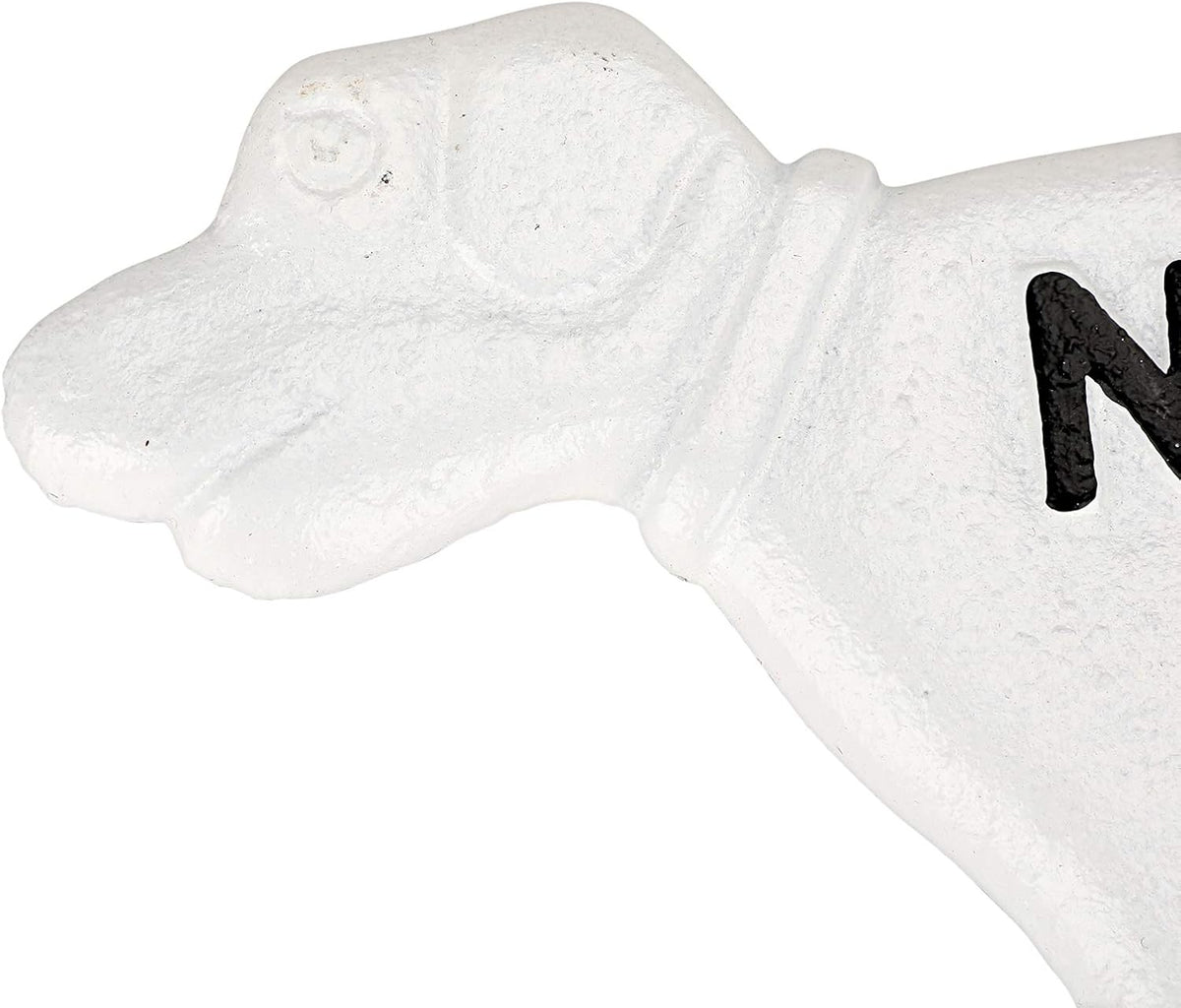 2 Pack Heavy Duty Cast Iron Dog Shaped No Pooping Yard Sign Stake
