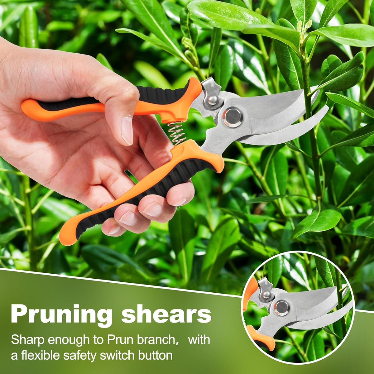 Garden Tool Set, 4Pcs Aluminum Heavy Duty Gardening Tool Set, Include Shovel, Transplant Trowel, Hand Cultivator and Shear with Rubberiz NonSlip Ergonomic Handle, Gardening Kit for Women Men