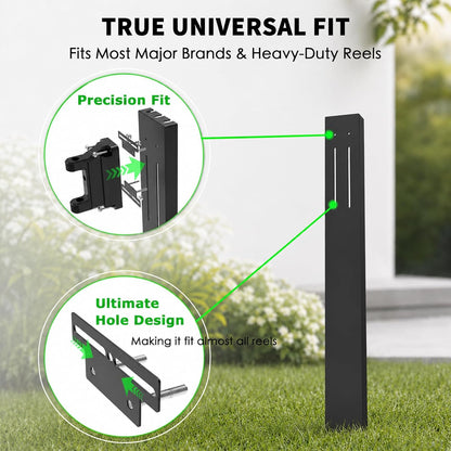Retractable Garden Hose Reel Mounting Post, Universal Retractable Garden Hose Reel Stand,Compatible with All Wall-Mounted Reels