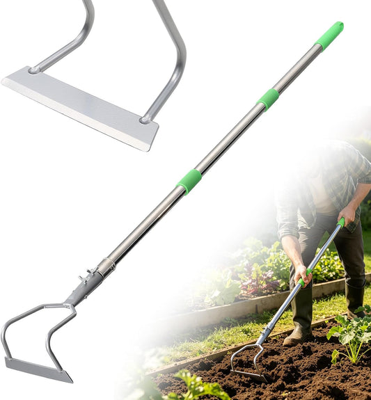 Weed Puller Tool, 65" Long Handle Heavy Duty Stand Up Weeder – No Bending Hand Weeder Remover for Gardening, Lawn, Yard, Patio – Garden Hoe for Weeding