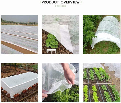 2 Pack Row Covers 1.5oz 7x50ft Frost Cover for Freeze Protection, Frost Blanket for Plants