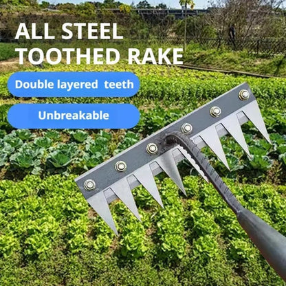 Gardenia Iron Weeding Rake, 2026 Gardenia Iron Weeding rake, Ironrake The Heavy-Duty Irons Weedings Rakes,Irons Rakes for Gardening and Weedings (8 Teeth)