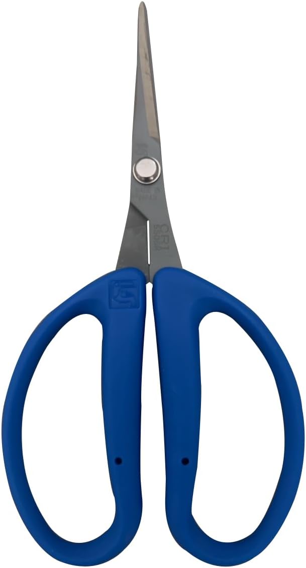 CHIKAMASA CRI-550SRF(Cherry Blossom), The Specialty Trimming Precise Scissors, Stainless Steel with Fluorine Coating, Curved Blade for Trimming, harvesting vegetables and fruit. (Cherry Blossom)