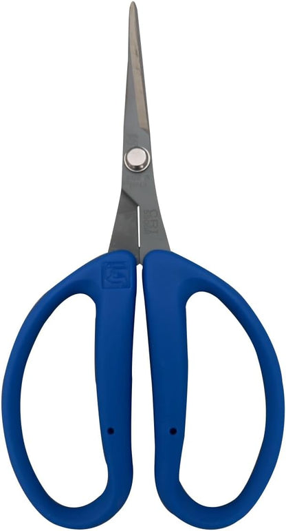 CHIKAMASA CRI-550SRF(Cherry Blossom), The Specialty Trimming Precise Scissors, Stainless Steel with Fluorine Coating, Curved Blade for Trimming, harvesting vegetables and fruit. (Cherry Blossom)