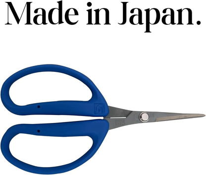 CHIKAMASA CRI-550SRF(Cherry Blossom), The Specialty Trimming Precise Scissors, Stainless Steel with Fluorine Coating, Curved Blade for Trimming, harvesting vegetables and fruit. (Cherry Blossom)