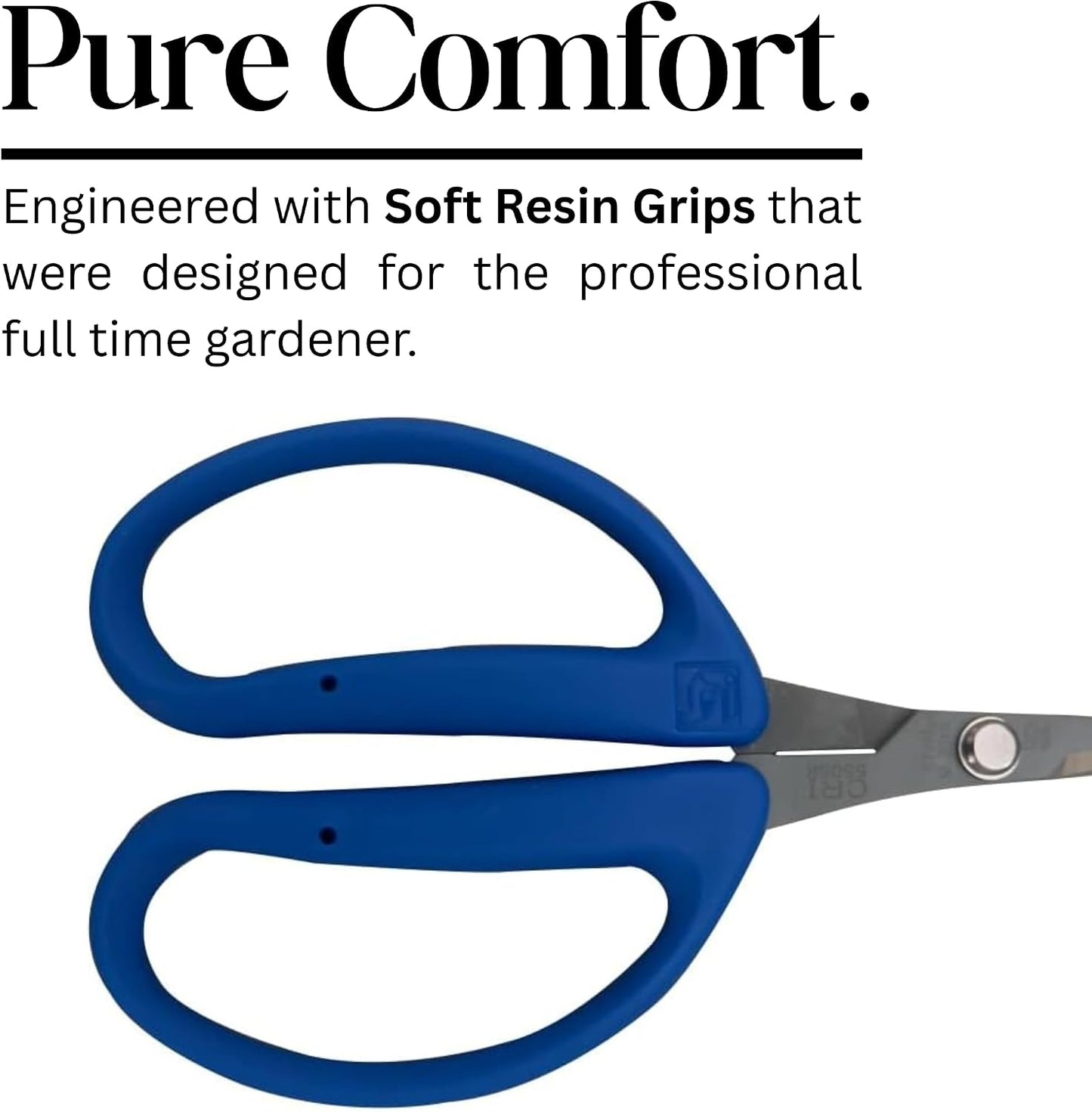 CHIKAMASA CRI-550SRF(Cherry Blossom), The Specialty Trimming Precise Scissors, Stainless Steel with Fluorine Coating, Curved Blade for Trimming, harvesting vegetables and fruit. (Cherry Blossom)