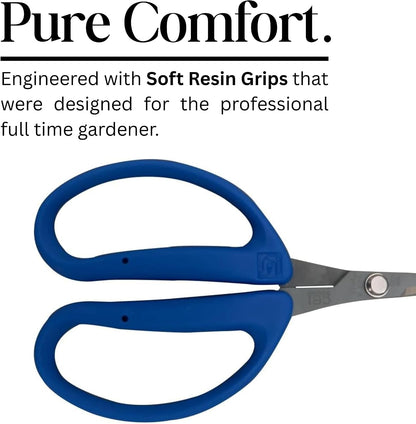 CHIKAMASA CRI-550SRF(Cherry Blossom), The Specialty Trimming Precise Scissors, Stainless Steel with Fluorine Coating, Curved Blade for Trimming, harvesting vegetables and fruit. (Cherry Blossom)