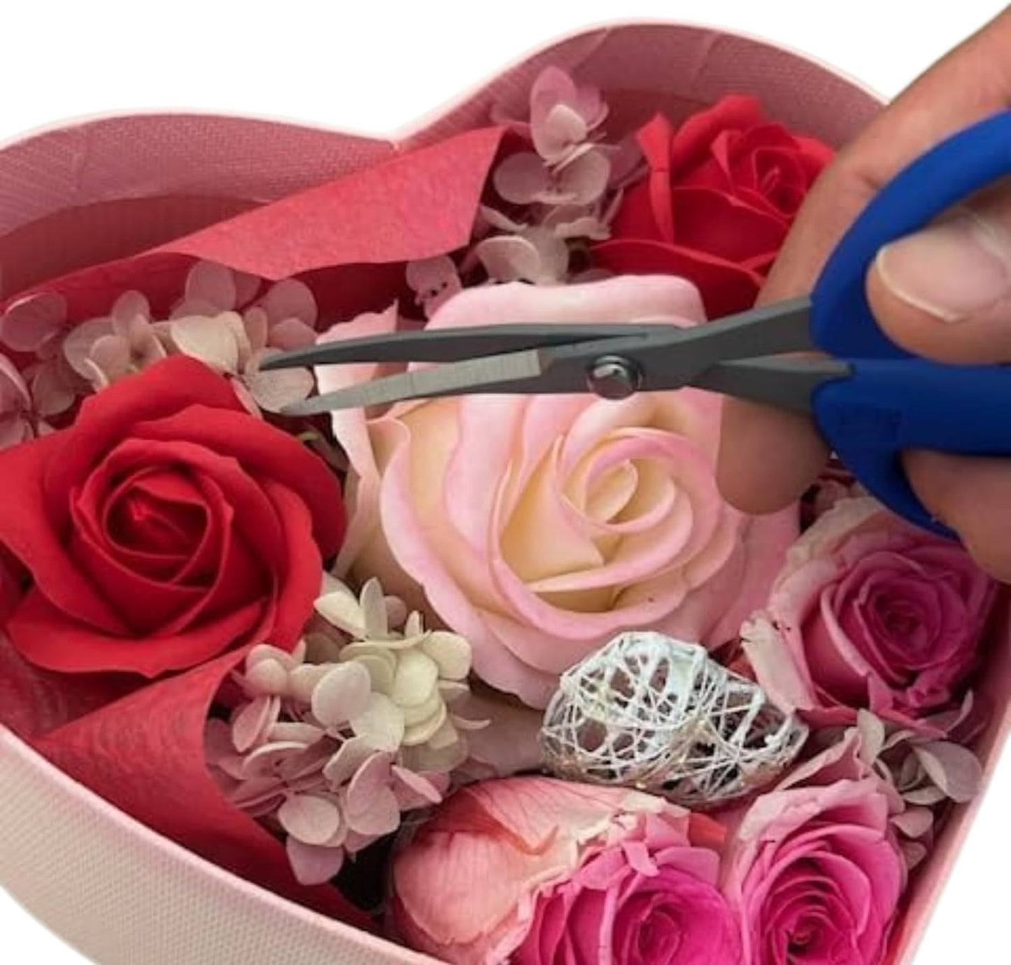 CHIKAMASA CRI-550SRF(Cherry Blossom), The Specialty Trimming Precise Scissors, Stainless Steel with Fluorine Coating, Curved Blade for Trimming, harvesting vegetables and fruit. (Cherry Blossom)