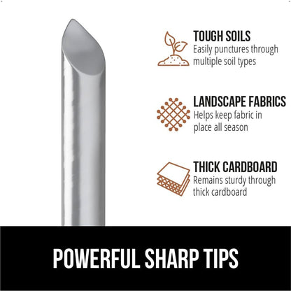 Premium Landscape Staples, 6 Inch Garden Stakes 100 Pack