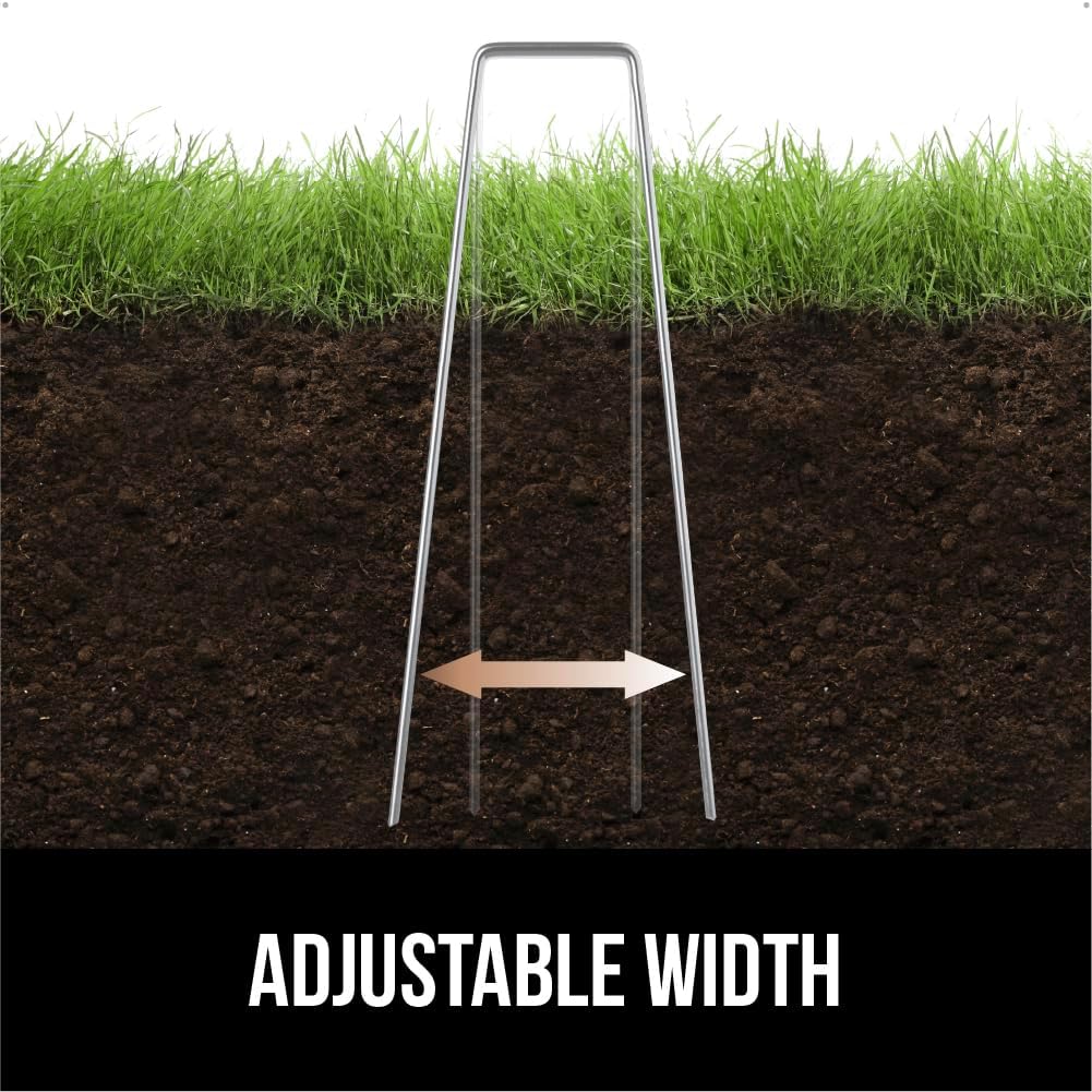 Premium Landscape Staples, 6 Inch Garden Stakes 100 Pack