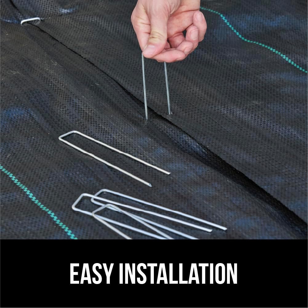 Premium Landscape Staples, 6 Inch Garden Stakes 100 Pack