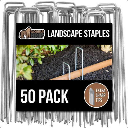 Premium Landscape Staples, 6 Inch Garden Stakes 100 Pack