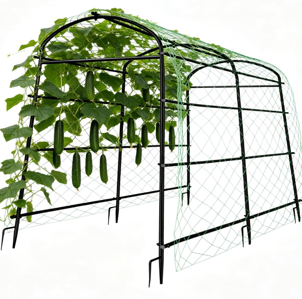 87inch Garden Trellis Arch: for Climbing Plants with Net Metal