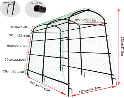 87inch Garden Trellis Arch: for Climbing Plants with Net Metal