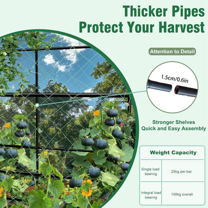 87inch Garden Trellis Arch: for Climbing Plants with Net Metal