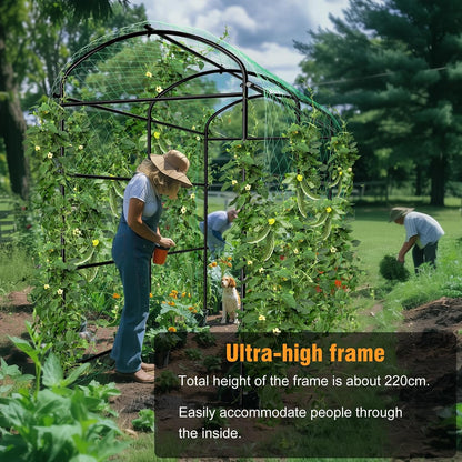 87inch Garden Trellis Arch: for Climbing Plants with Net Metal