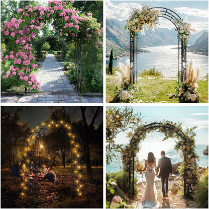 87inch Garden Trellis Arch: for Climbing Plants with Net Metal