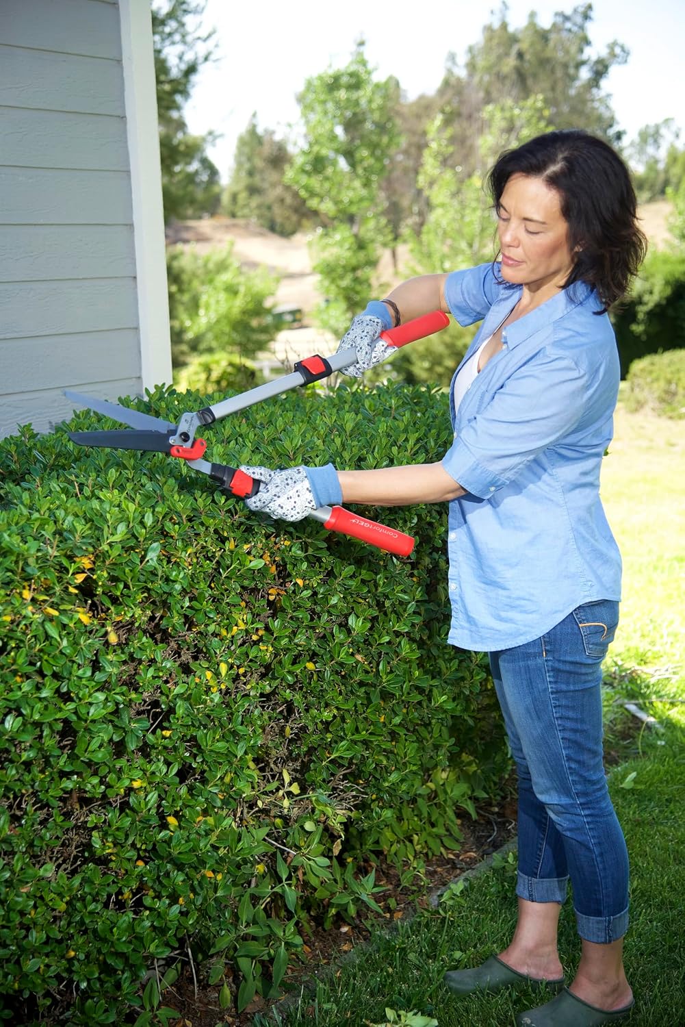 Corona HS 4344 DualLINK Extendable Hedge Shear, Red, 29 Inch Handle