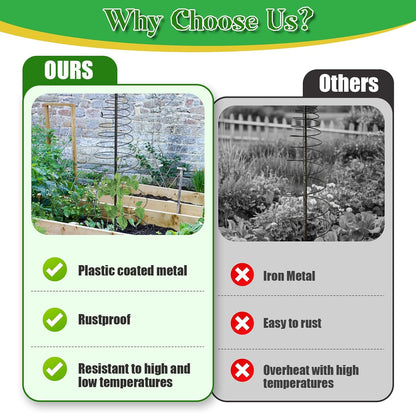 Outdoor Metal Trellis for Climbing Plants, Heavy Duty Rustproof Garden Trellis 60inch, Sturdy Plant Support for Roses, Ivy, Tomatoes, Cucumbers, Flowers 2pcs Black
