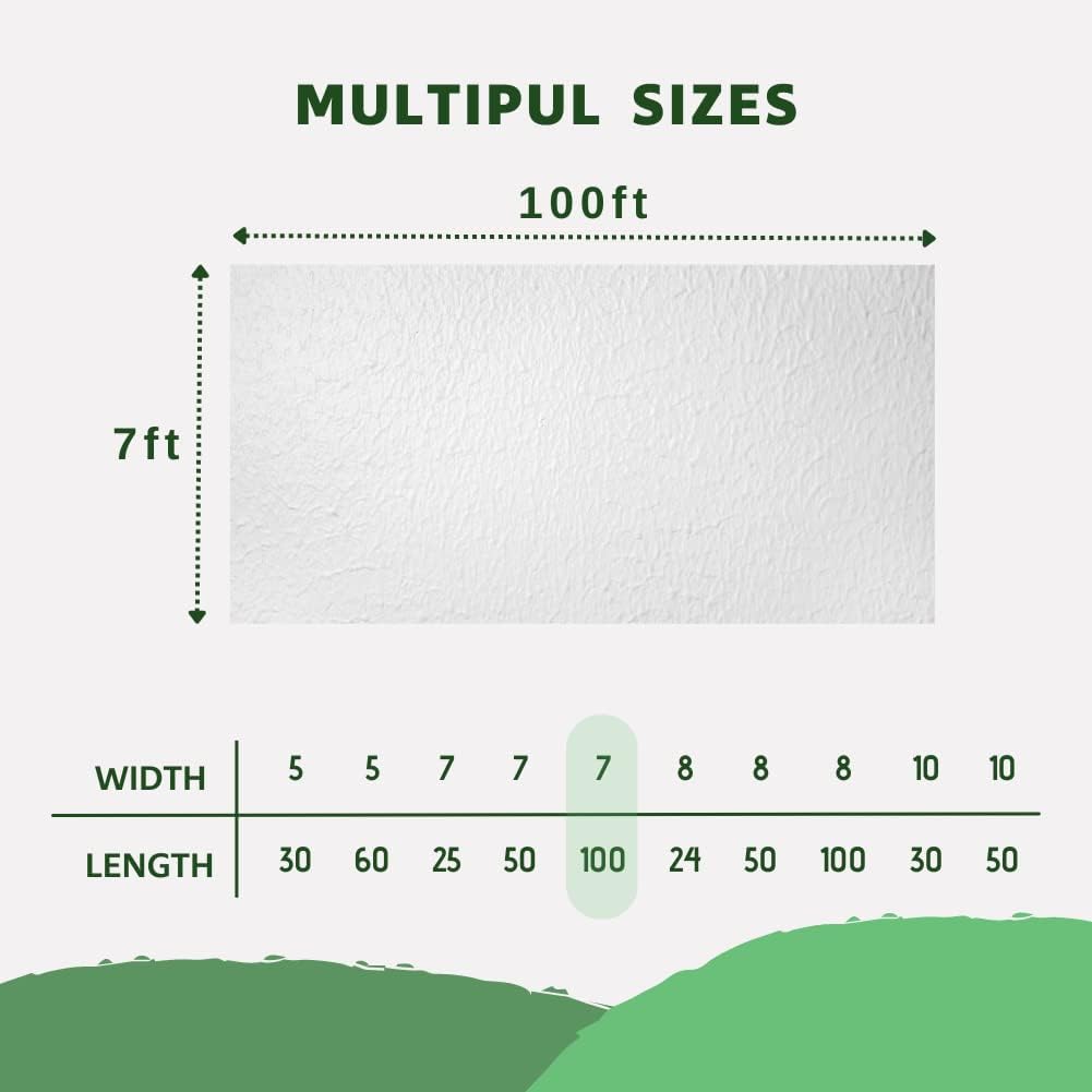Plant Freeze Protection Cover, 7x25 FT Floating Row Cover