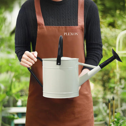 Metal Watering Can Outdoor 1 Gallon, Flower Plant Gardening Garden Large Green Watering Can Pot, Galvanized Steel Handles - Removable Spray Spout, Green