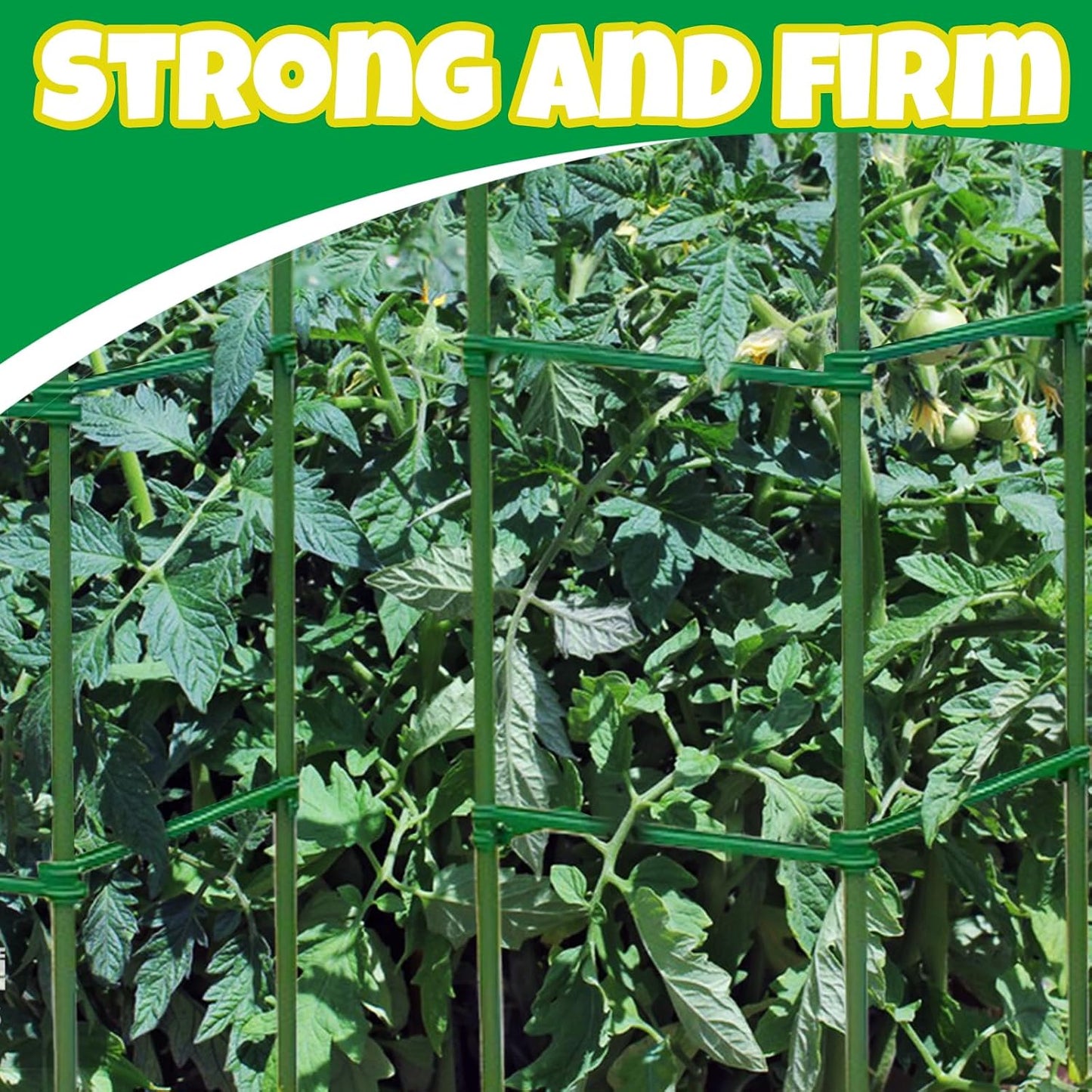 100Pcs Plant Stake Arms for Tomato Cage,11.8" Garden Stake Connectors with 2 Adjustable Buckles,Expandable Trellis Connectors Attach 11mm Diameter Plant Stakes for Climbing Plants Vegetables