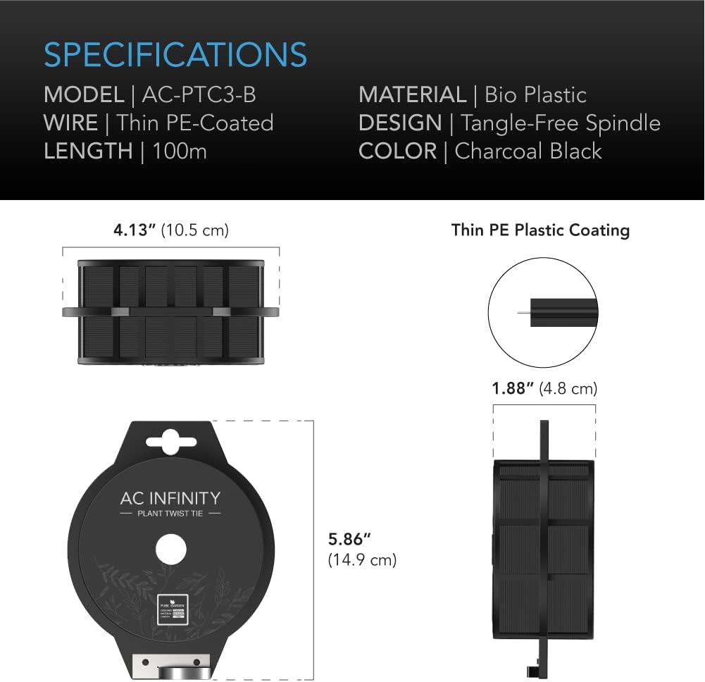 Twist Ties with Built-in Cutter, 100 m (328 ft.)
