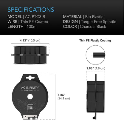 Twist Ties with Built-in Cutter, 100 m (328 ft.)
