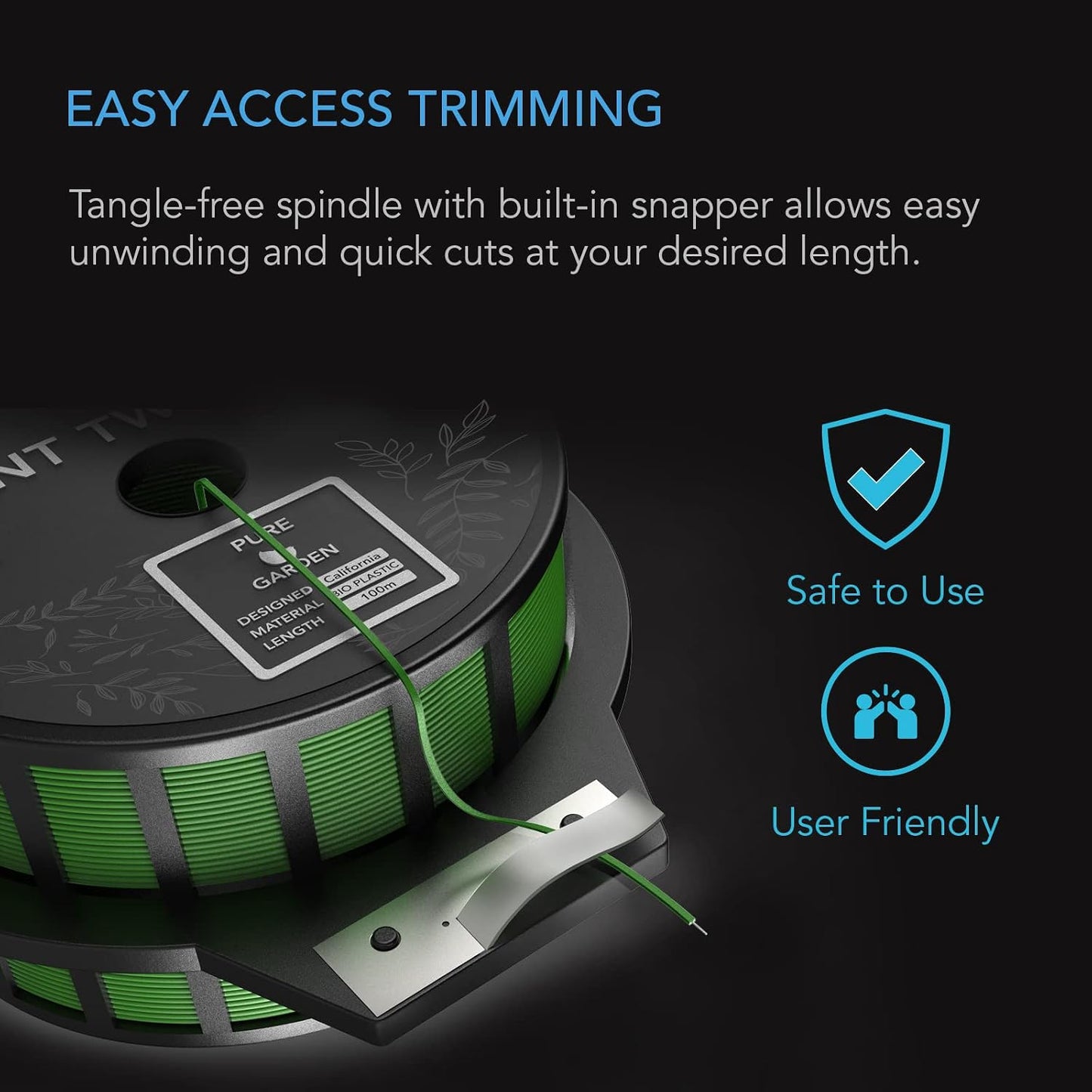 Twist Ties with Built-in Cutter, 100 m (328 ft.)
