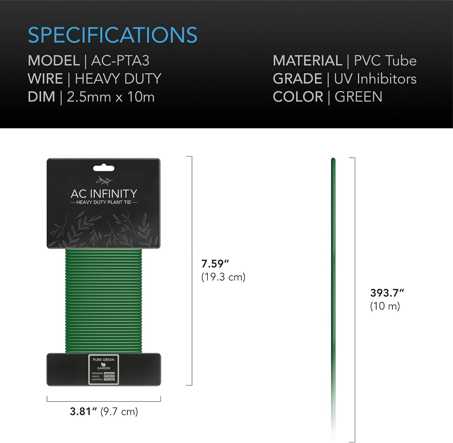 Twist Ties with Built-in Cutter, 100 m (328 ft.)