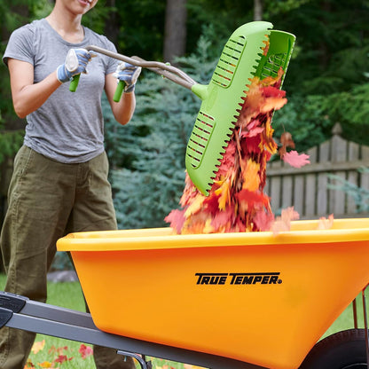 Leaf Grabber Rake with Long Handle & Cushioned Grip for Leaves, Lawn Clippings, Twigs, Yard Waste
