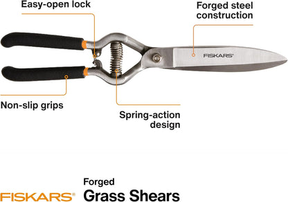 5" Forged Grass Shears, Handheld Grass Clippers for Lawn & Garden