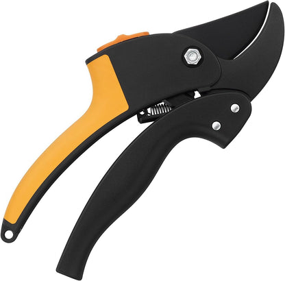 PowerStep Pruner Anvil P83, Cutting diameter: 2.4 cm, Steel blades with non-stick coating, Length: 19 cm, Black/Orange, 1000575