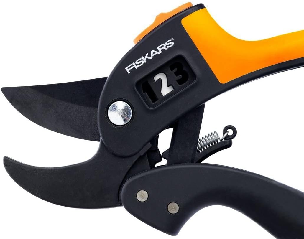 PowerStep Pruner Anvil P83, Cutting diameter: 2.4 cm, Steel blades with non-stick coating, Length: 19 cm, Black/Orange, 1000575