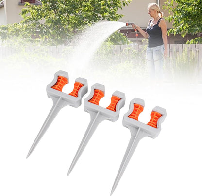 Garden Hose Guide Spikes, 3 Pack Abs Plastic Protective Rollers with Water Saving Design for Lawn Garden Watering and Preventing Hose Wear