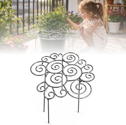 Metal Plant Support Ring for Garden, Stackable Flower Support for Indoor & Outdoor Plants, Heavy-Duty Flower Supports Frame for Upright Growth Lawn Patio Garden