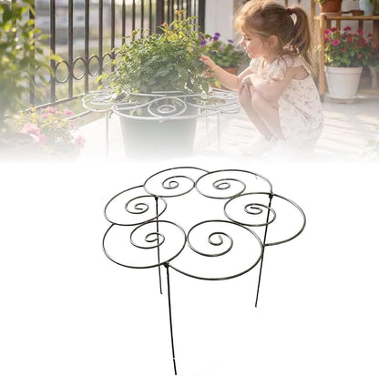 Metal Plant Support Ring for Garden, Stackable Flower Support for Indoor & Outdoor Plants, Heavy-Duty Flower Supports Frame for Upright Growth Lawn Patio Garden