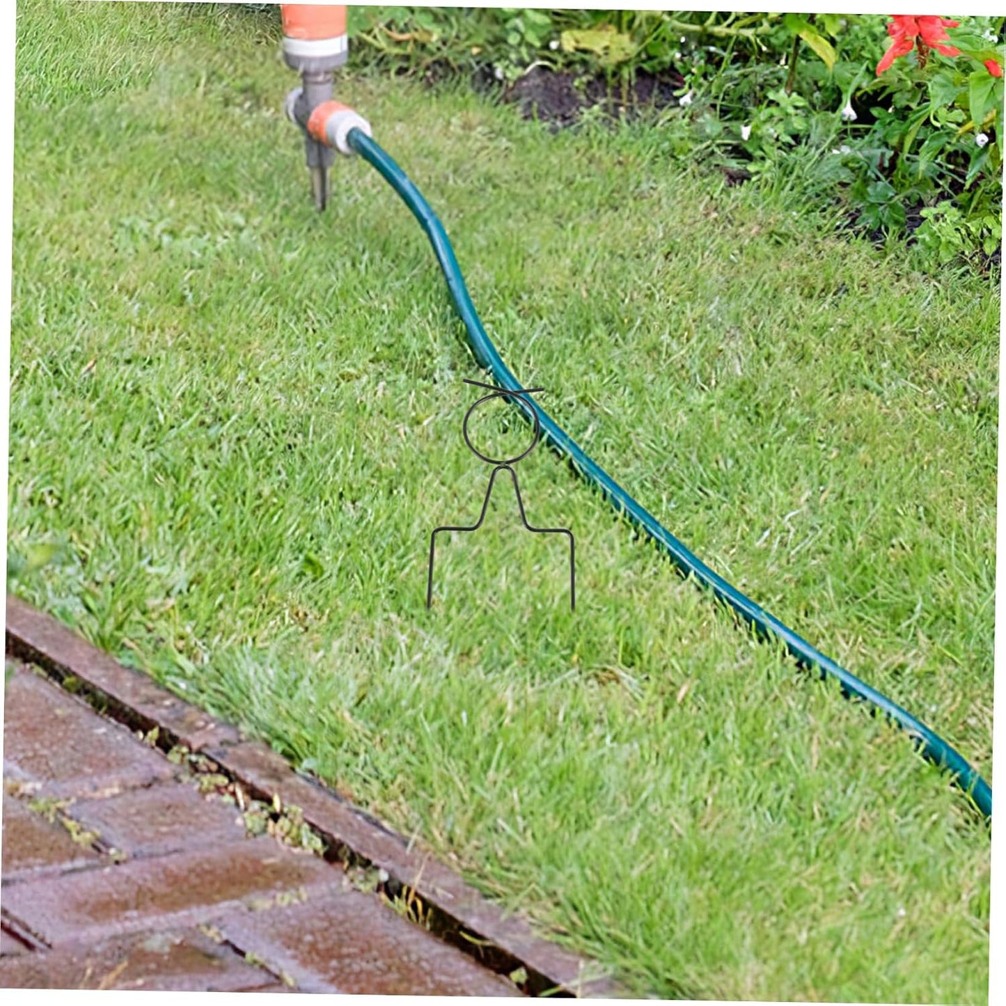 Garden Hose Guide Spike Set 5pcs Heavy Duty Iron Stake for Secure Hose Organization
