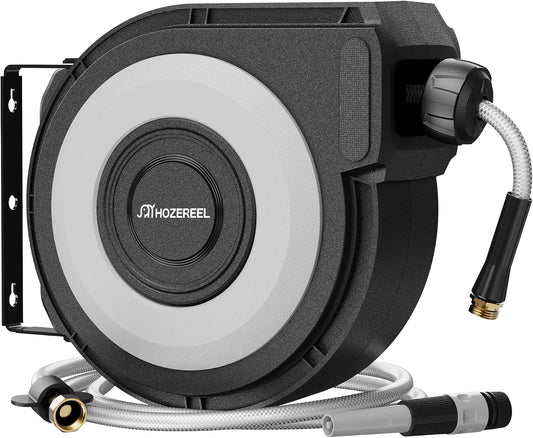 Wall Mount Retractable Garden Hose Reel 1/2" x 50 ft