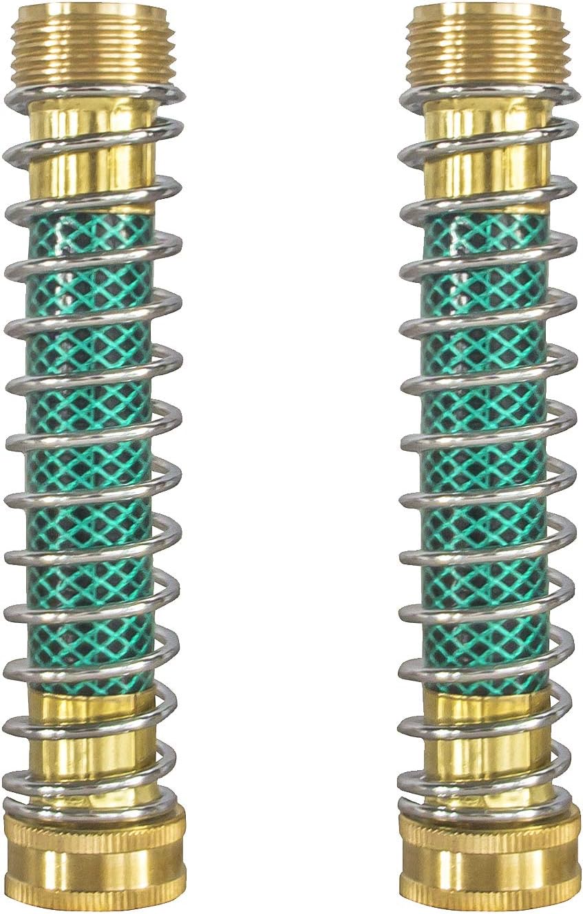 Garden Hose Protector, Hose Extension Adapter with Coil Spring, 2 Pack