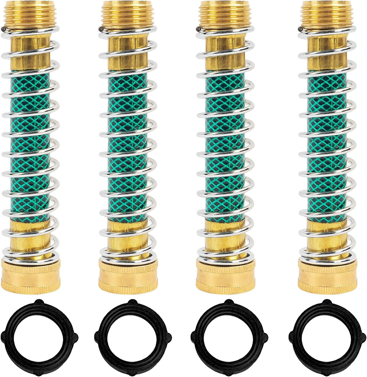 Garden Hose Protector, Hose Extension Adapter with Coil Spring, 2 Pack