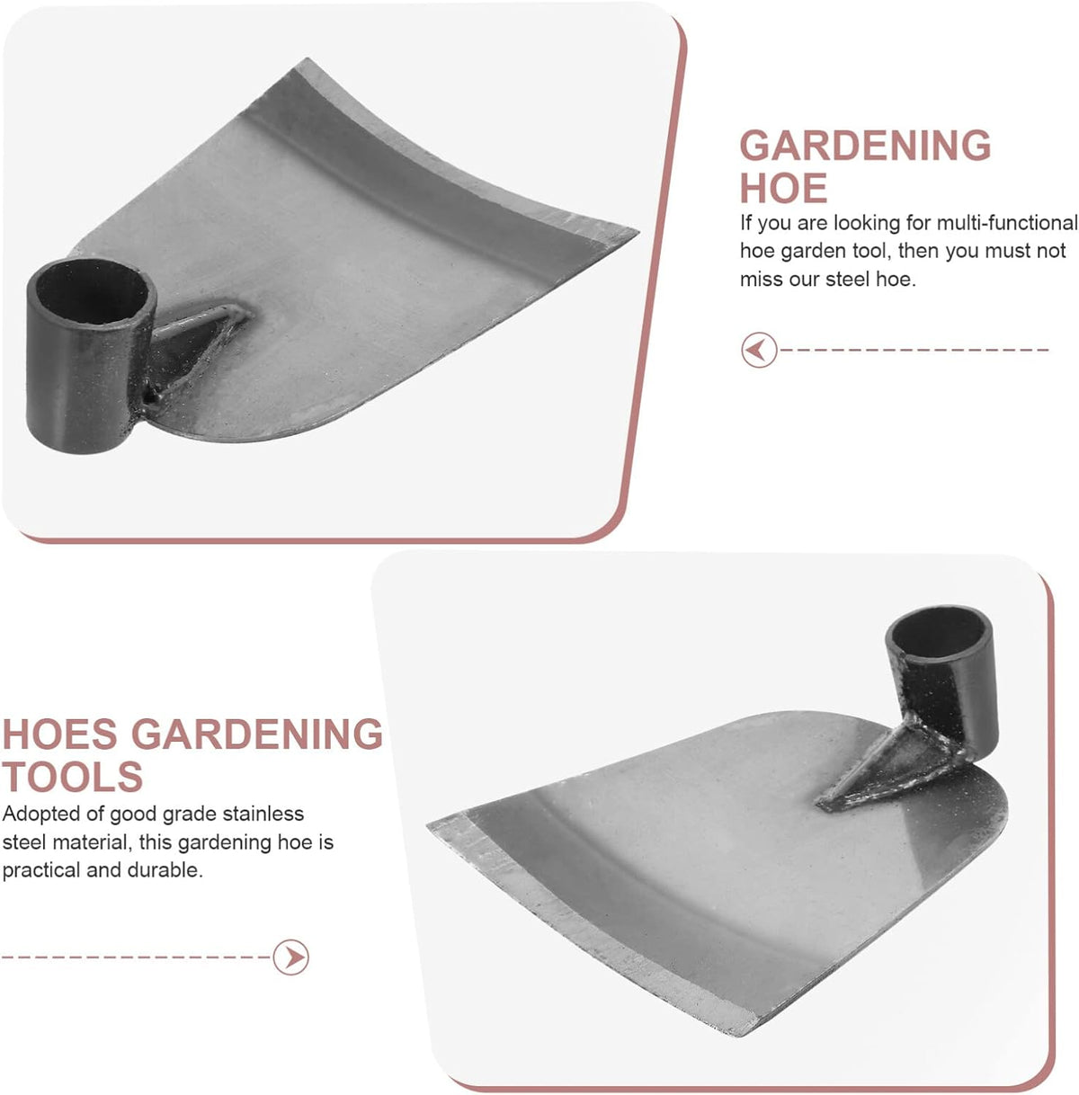Garden Hoe Head Stainless Steel Hoe Garden Tool for Weeding Digging Soil Loosening Planting and Bonsai Transplanting Outdoor Gardening Gadget 7.67 X 6.10 X 1.96 in