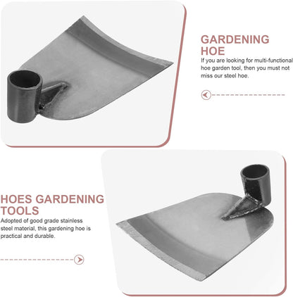 Garden Hoe Head Stainless Steel Hoe Garden Tool for Weeding Digging Soil Loosening Planting and Bonsai Transplanting Outdoor Gardening Gadget 7.67 X 6.10 X 1.96 in